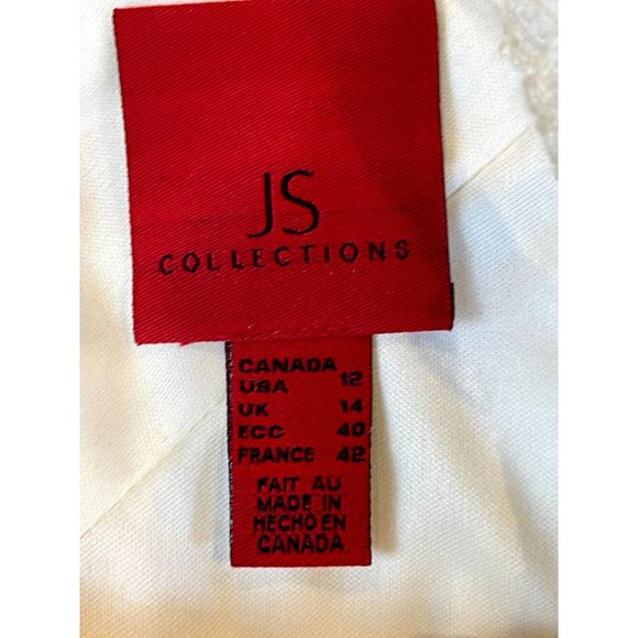 JS Women Ruffle Layered Tank Top Lace Detail V Neck Sleeveless Ivory Size 12 - Picture 5 of 7